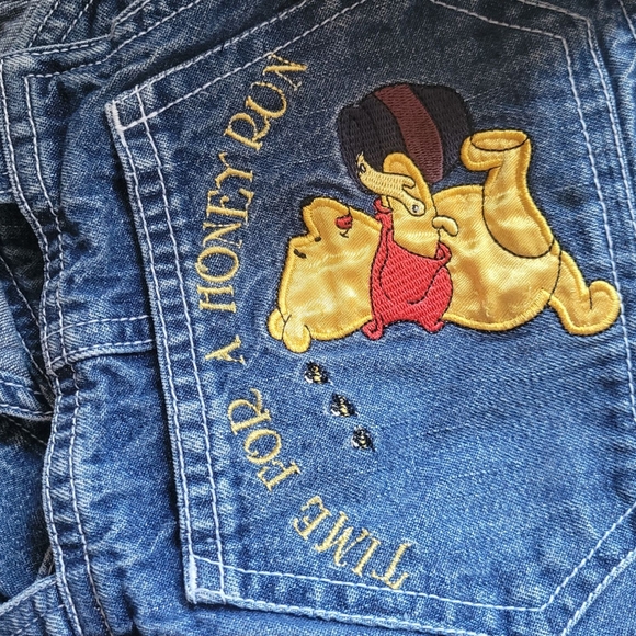 Disney Rare Vintage Kids Denim Overalls - Blue - Picture 4 of 11